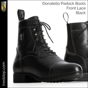 Donatello Front Lace Paddock Boots Black