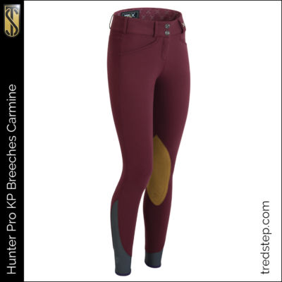 The Tredstep Hunter Pro Knee Patch Breeches Carmine