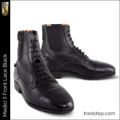 The Tredstep Medici II Rear Zip Front Lace Paddock Boots Black