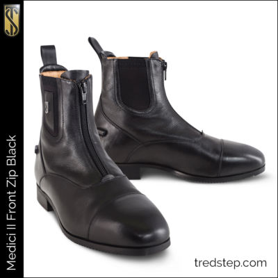 The Tredstep Medici II Front Zip Paddock Boots Black