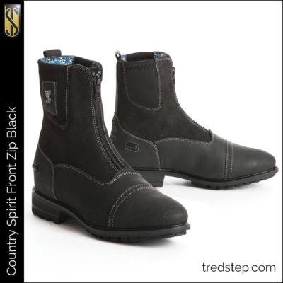 The Tredstep Spirit Front Zip Country Boots Black