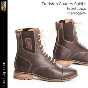 The Tredstep Spirit II Front Lace Country Boots Mahogany