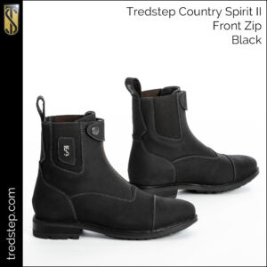 The Tredstep Spirit II Front Zip Country Boots Black